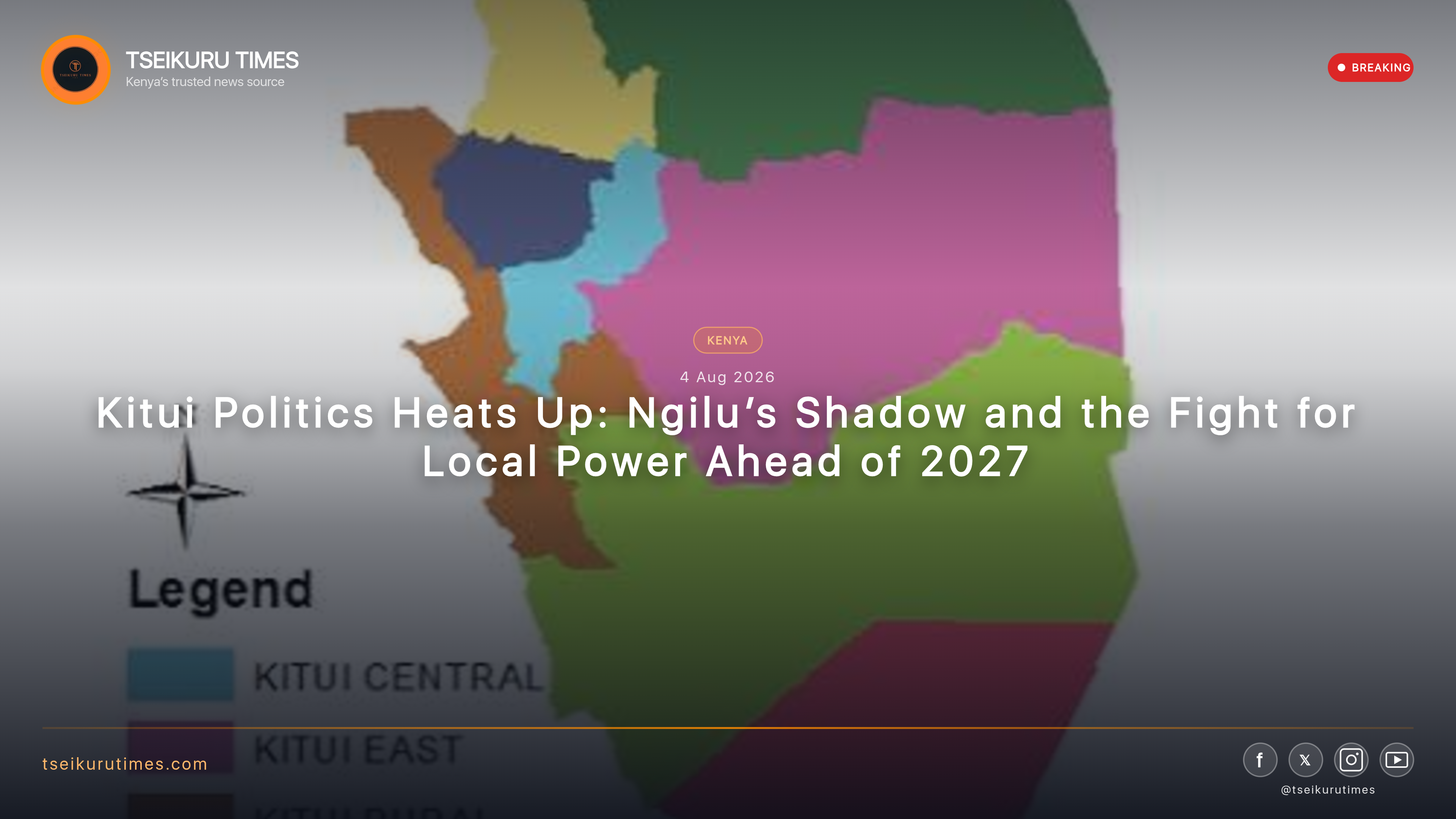 Kitui Politics Heats Up: Ngilu’s Shadow and the Fight for Local Power Ahead of 2027